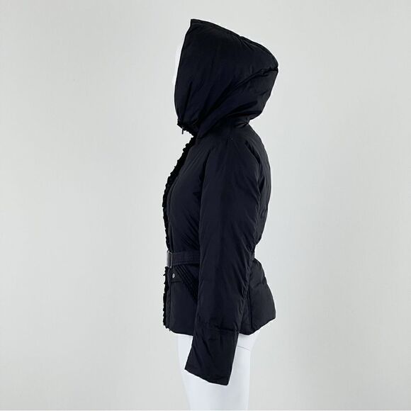 NWT ADD Italian Designer Puffer Hooded Jacket Black Size 6/M - Picture 4 of 9